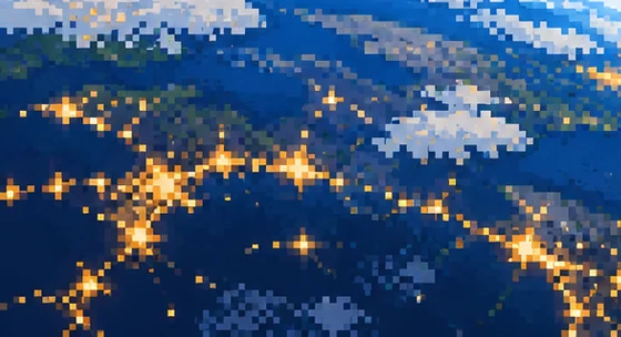 earth at night, now with all eight answers